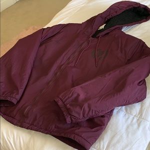 Victoria Secret rain/furry jacket ! CAN LOWER !